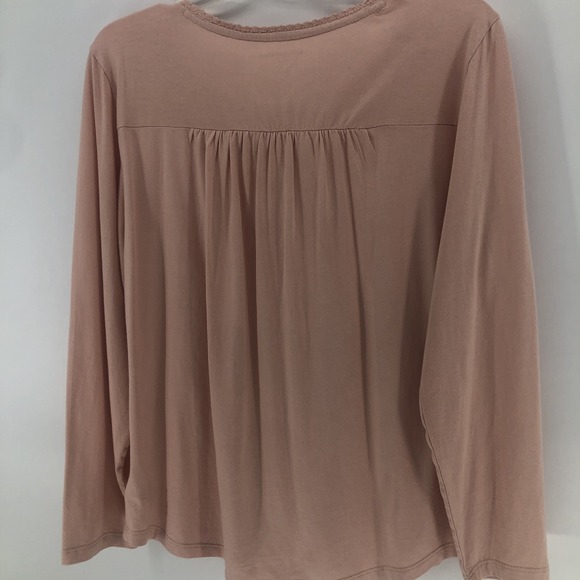Coldwater Creek  Long Sleeve Pleated Ruffled Baby Doll Shirt w/Buttons SMALL - Picture 7 of 8